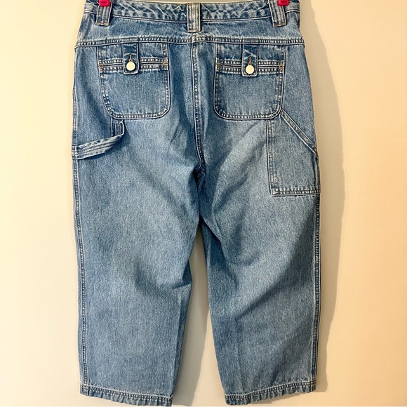 Sonoma Capri jeans, size 10 up cycled mixed media Boho, Handstitched OOAK love - Picture 10 of 10